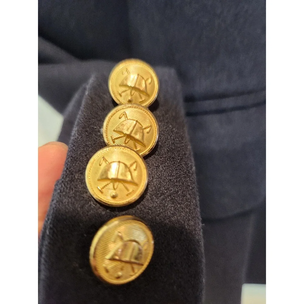 Vintage Polo Ralph Lauren Navy Wool Blazer Gold Buttons USA Made‎ 50R